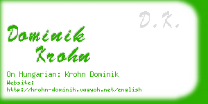 dominik krohn business card